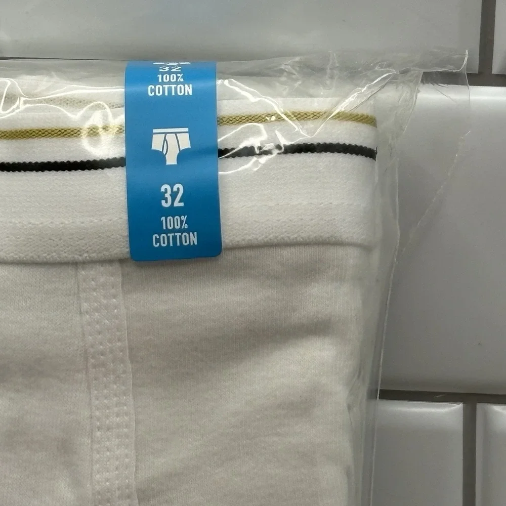 Stafford Underwear For Men White Full Cut Briefs Sz 32 Six Pair New Cotton Comfy